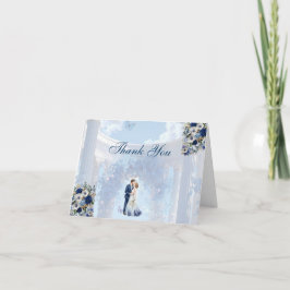 Trouwkaart | Something Blue Huwelijk Bedankkaart