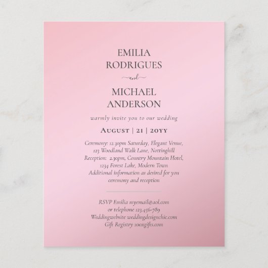 Trouwkaart Spaans tweetalig Onze Trouwdag (Achterkant)