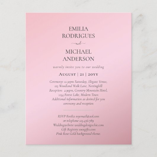 Trouwkaart Spaans tweetalig Onze Trouwdag (Voorkant)