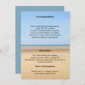 Trouwkaart Strand Bestemming Trouwdetails Kaart (Voorkant / Achterkant)