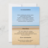 Trouwkaart Strand Bestemming Trouwdetails Kaart (Voorkant)