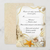 Trouwkaart Strand Zand Kasteel Kaart (Voorkant / Achterkant)