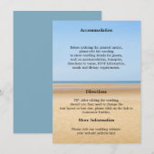 Trouwkaart Strandbestemming Details Kaart (Voorkant / Achterkant)