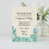 Trouwkaart Succulenten Bloemstuk Kaart (Staand voorkant)