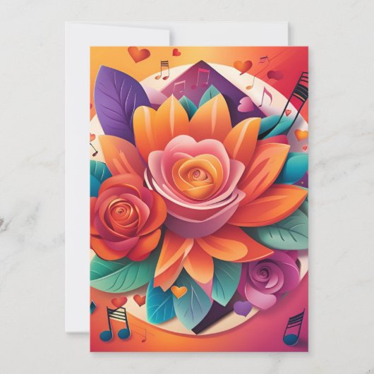 Trouwkaart 'Sunset Serenade' Kaart (Voorkant)