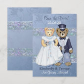Trouwkaart Teddybeer Save The Date Kaart (Voorkant / Achterkant)