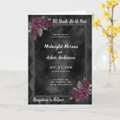 Trouwkaart 'Tot de dood ons scheidt' met rozen Kaart (Gele Bloem)