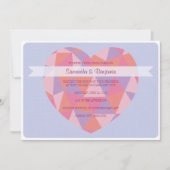 Trouwkaart Triangle Heart Kaart (Voorkant)