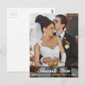 Trouwkaart Trouw Dank Bruid & Bruidegom Foto WL Briefkaart (Voorkant / Achterkant)