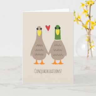 Trouwkaart Trouwgelukwensen Funny Congrats Eenden Kaart