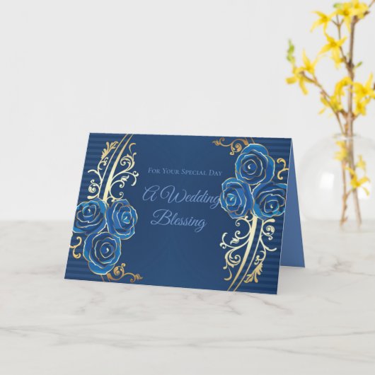 Trouwkaart Trouwgelukwensen Voor Je Speciale Dag Kaart (Gele Bloem)