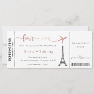 Trouwkaart, Trouwstationery, Liefde Kaart