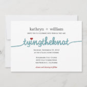 Trouwkaart 'Tying the Knot' moderne trouw uitnodig Kaart (Voorkant)