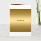 Trouwkaart uitnodiging goud rood (Achterkant)