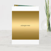 Trouwkaart Uitnodiging Goud Teal (Achterkant)
