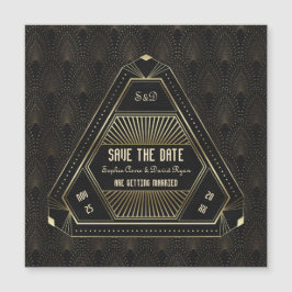 Trouwkaart uitnodiging 'Great Gatsby' in vintage g Magnetische Uitnodiging
