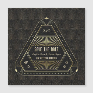 Trouwkaart uitnodiging 'Great Gatsby' in vintage g Magnetische Uitnodiging