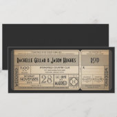 Trouwkaart uitnodiging met antwoordkaart II (Voorkant / Achterkant)