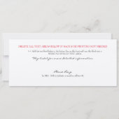 Trouwkaart uitnodiging met vintage filmthema (Achterkant)