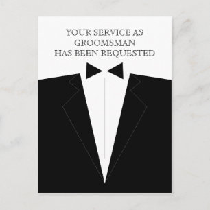 Trouwkaart uitnodiging voor Best Man of getuige Briefkaart
