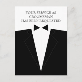 Trouwkaart uitnodiging voor Best Man of getuige Briefkaart