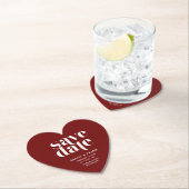 Trouwkaart Valentijnsdag Save the Date Kartonnen Onderzetters (Insitu)