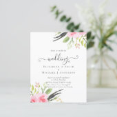 Trouwkaart van hoge kwaliteit met roze olijftint v (Staand voorkant)