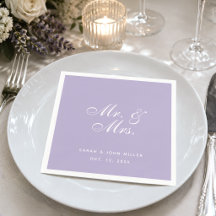 Trouwkaart van meneer en mevrouw Lavender paars wi