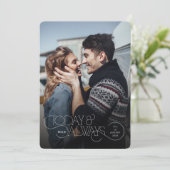 Trouwkaart 'Vandaag en altijd' Kaart (Staand voorkant)