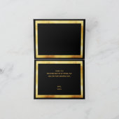 Trouwkaart verjaardag zwart gouden lint bedankkaart (Binnen)