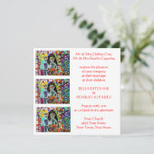 Trouwkaart (vierkant) - Dia de los Muertos Kaart (Staand voorkant)