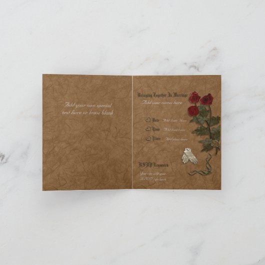 Trouwkaart vintage (Binnen)