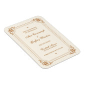 Trouwkaart Vintage Flourish Save the Date Magneet (Rechterzijde)