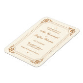 Trouwkaart Vintage Flourish Save the Date Magneet (Linkerzijde)