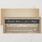 Trouwkaart Vintage III Ponskaart (Voorkant / Achterkant)