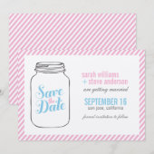 Trouwkaart Vintage Metselwerk Pot 'Save the Date'  Kaart (Voorkant / Achterkant)