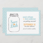 Trouwkaart Vintage Metselwerkpot 'Save the Date' Save The Date (Voorkant / Achterkant)