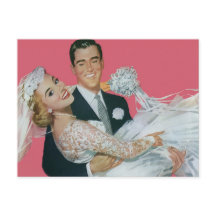 Trouwkaart vintage 'Save the Date'! Gelukkig pasge