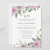 Trouwkaart Violet & Sage Kaart (Voorkant)