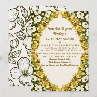 Trouwkaart Virginia Dogwood Verticaal Save The Date