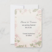 Trouwkaart Vlindertuin Opslag Datum Kaart (Achterkant)