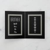 Trouwkaart voor broer van de bruidegom met eigen n (Binnen)