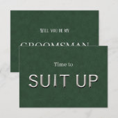 Trouwkaart voor bruidsjonker voorstel bedankkaart (Voorkant / Achterkant)