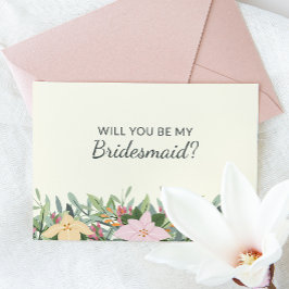 Trouwkaart voor bruidsmeisje voorstel kaart