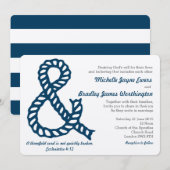 Trouwkaart voor christelijke zeilbruiloft kaart (Voorkant / Achterkant)