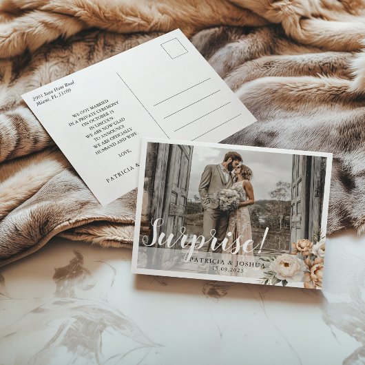 Trouwkaart voor de aankondiging van uw huwelijk briefkaart