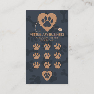 Trouwkaart voor de dierenkliniek klantenkaartje