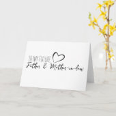 trouwkaart voor de toekomstige vader & schoonmoede kaart (Gele Bloem)