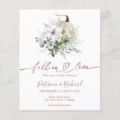 Trouwkaart voor een groene budget bruiloft om verl (Voorkant)