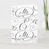 Trouwkaart voor een homoseksueel paar, meneer en m kaart (Voorkant)